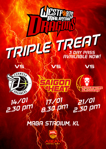 ASEAN Basketball League 2017/2018 Wesports Malaysia Dragons VS Formosa Dreamers
