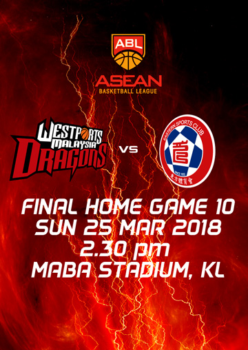 ASEAN Basketball League 2017/2018 Wesports Malaysia Dragons VS Hong Kong Eastern Sports Club
