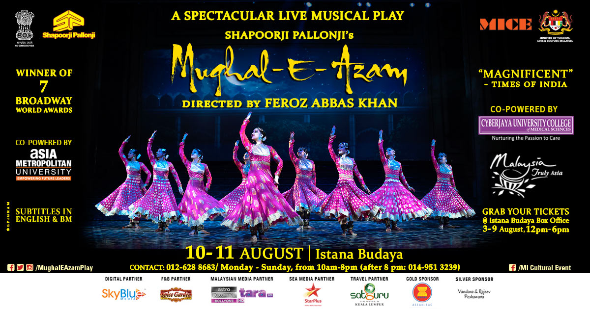 Spectacular Bollywood Musical Play – Mughal E-Azam Ticket 
