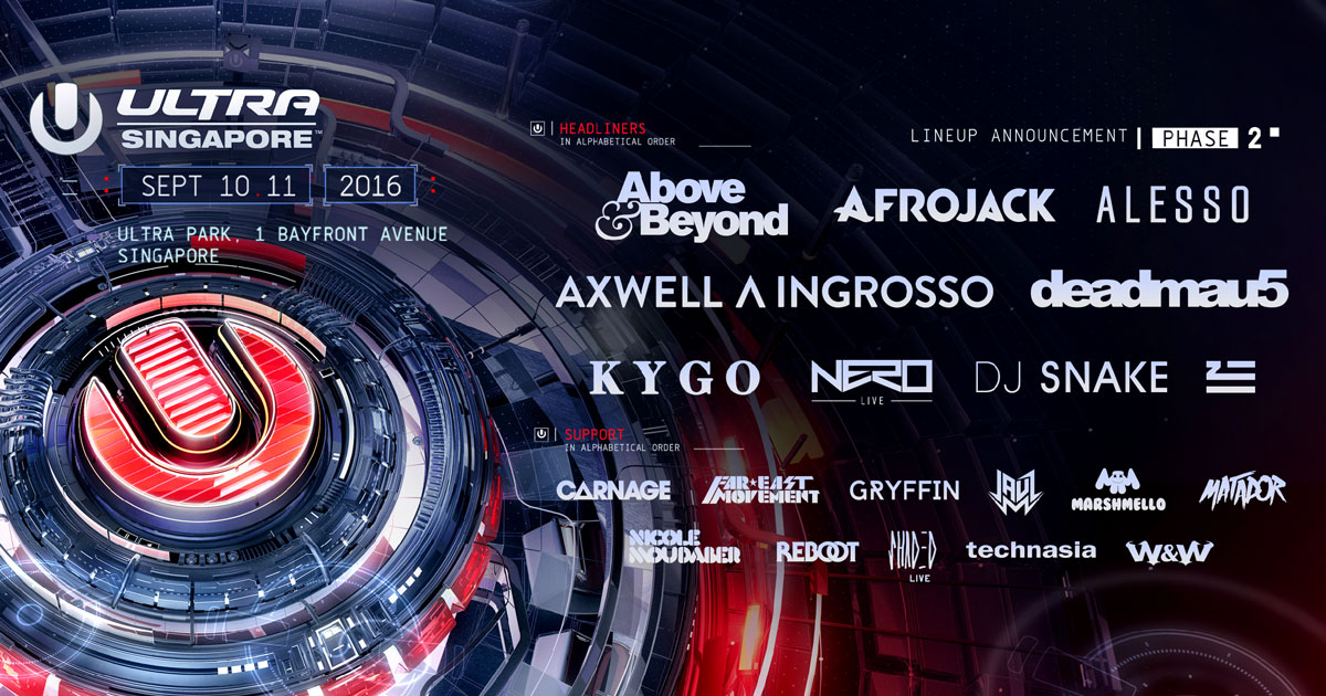 Ultra Singapore 2016 Ticket 